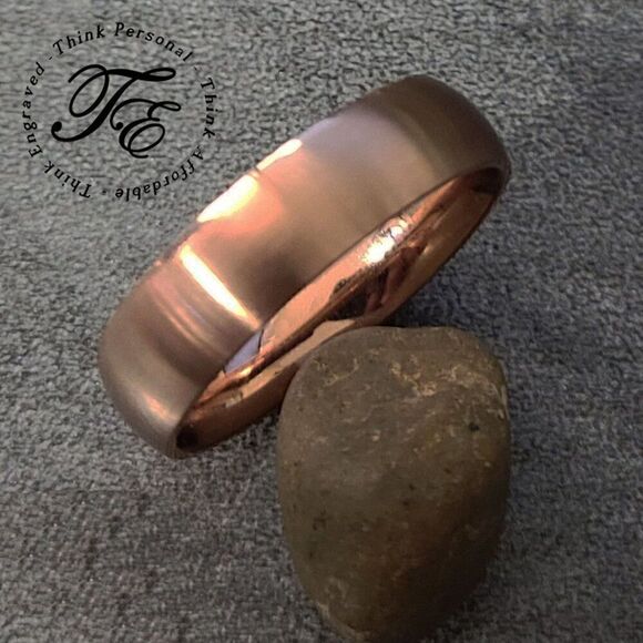 Women's Rose Gold Wedding Ring - Girls Rose Gold Wedding Ring – Pinky Ring - Picture 8 of 8